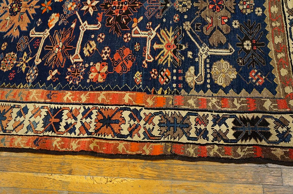 Début du 20ème siècle Tapis caucasien ancien de 4' 6