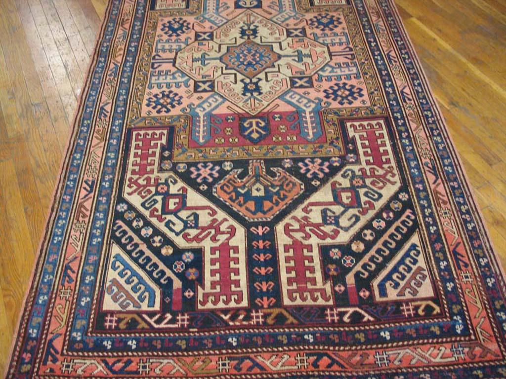 Antique Caucasian Rug In Good Condition For Sale In New York, NY