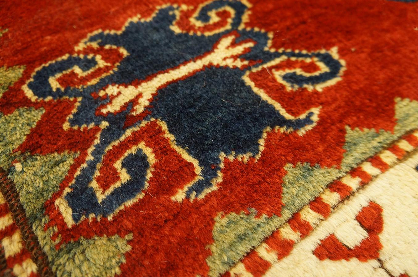 19th Century Caucasian Kazak Lori Pambak Carpet ( 5'8