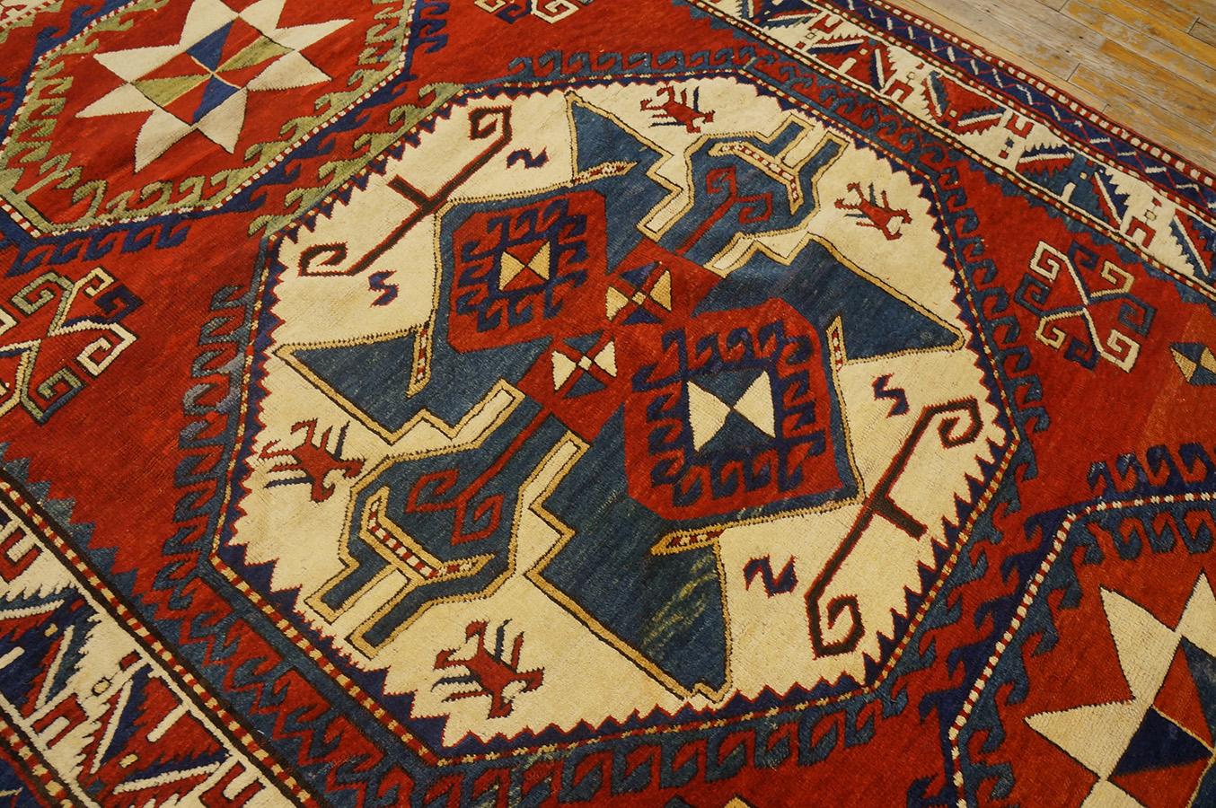 Wool 19th Century Caucasian Kazak Lori Pambak Carpet ( 5'8