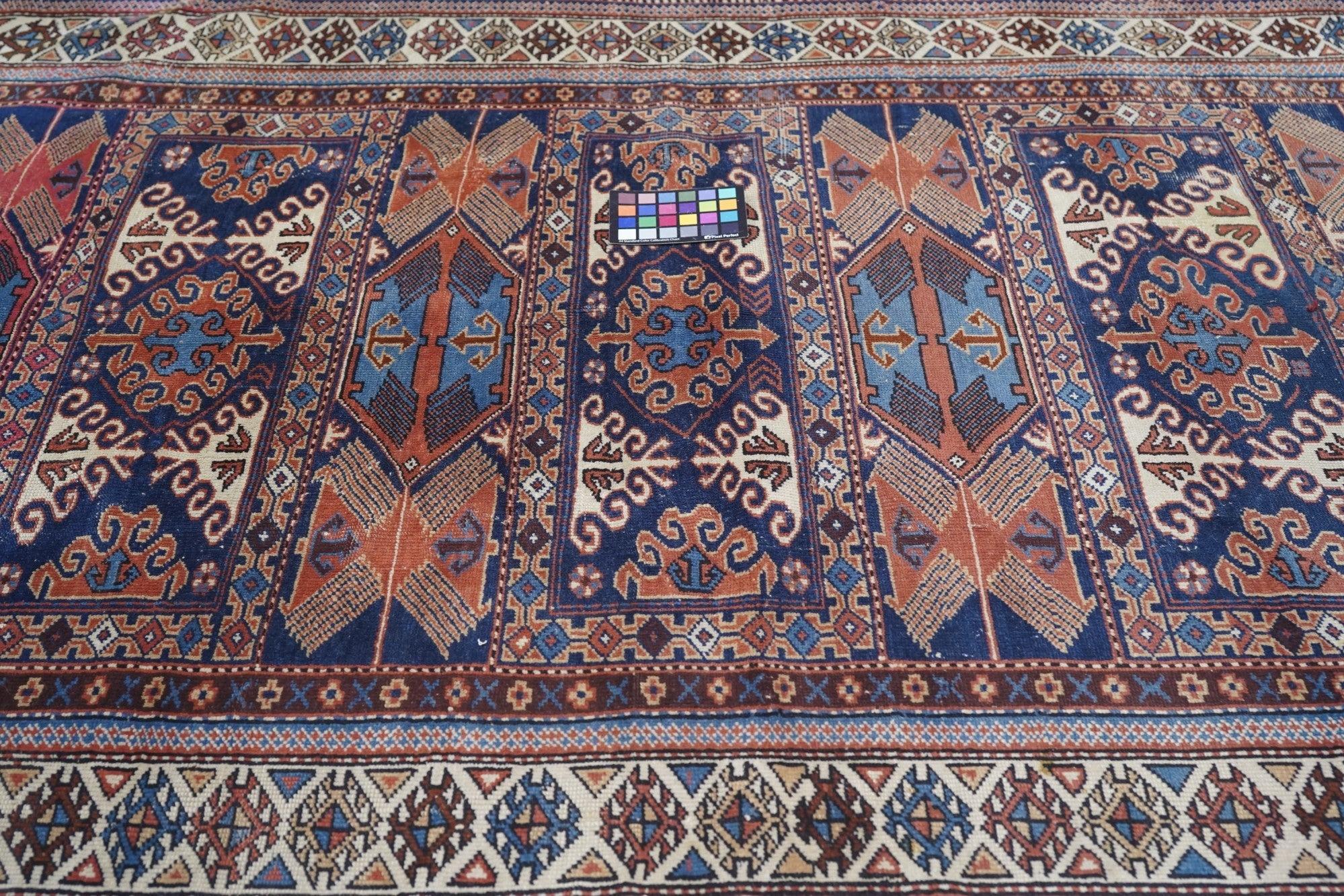 20th Century Antique Caucasian Rug 5'5'' x 7'5'' For Sale