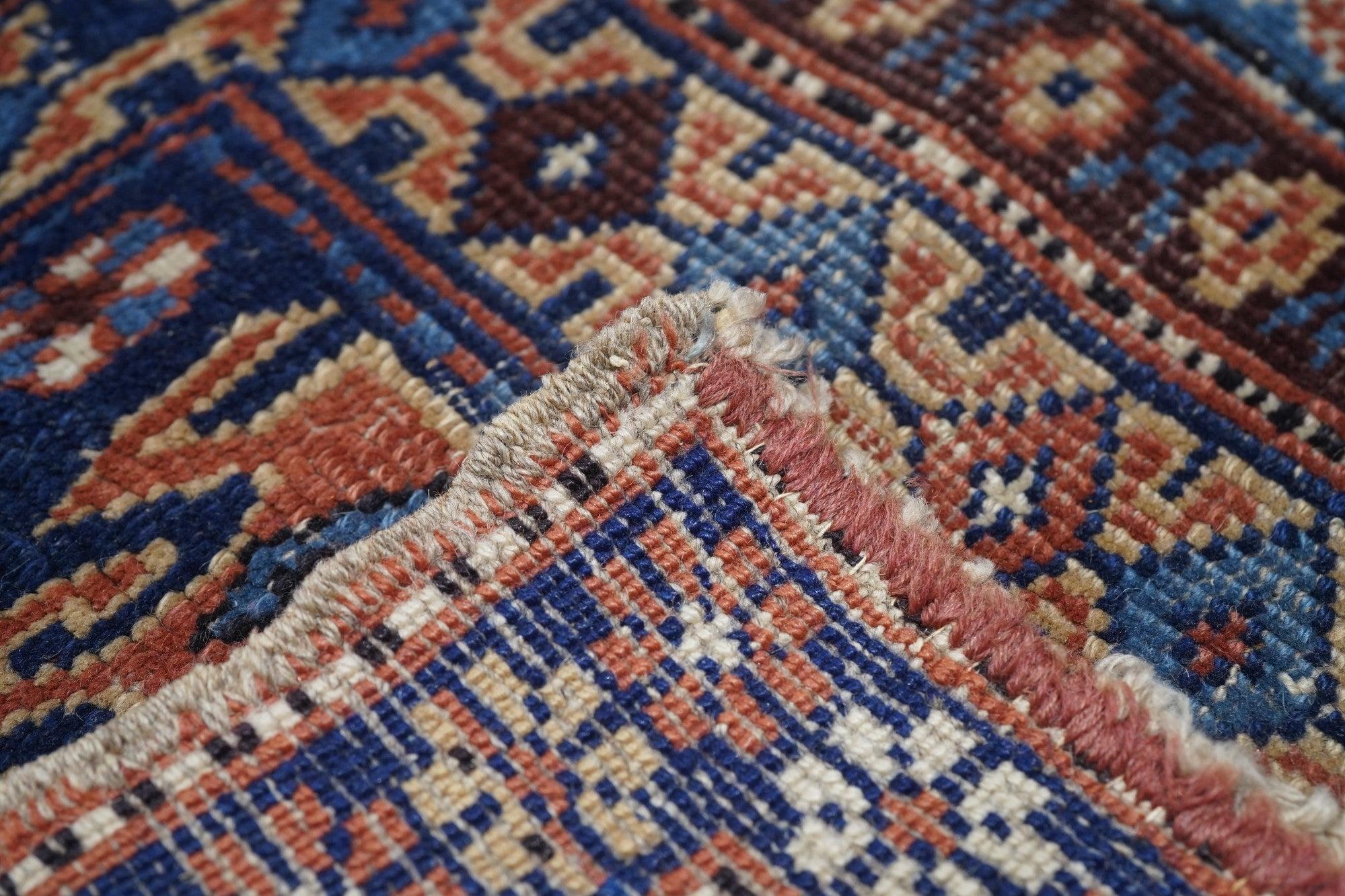Wool Antique Caucasian Rug 5'5'' x 7'5'' For Sale