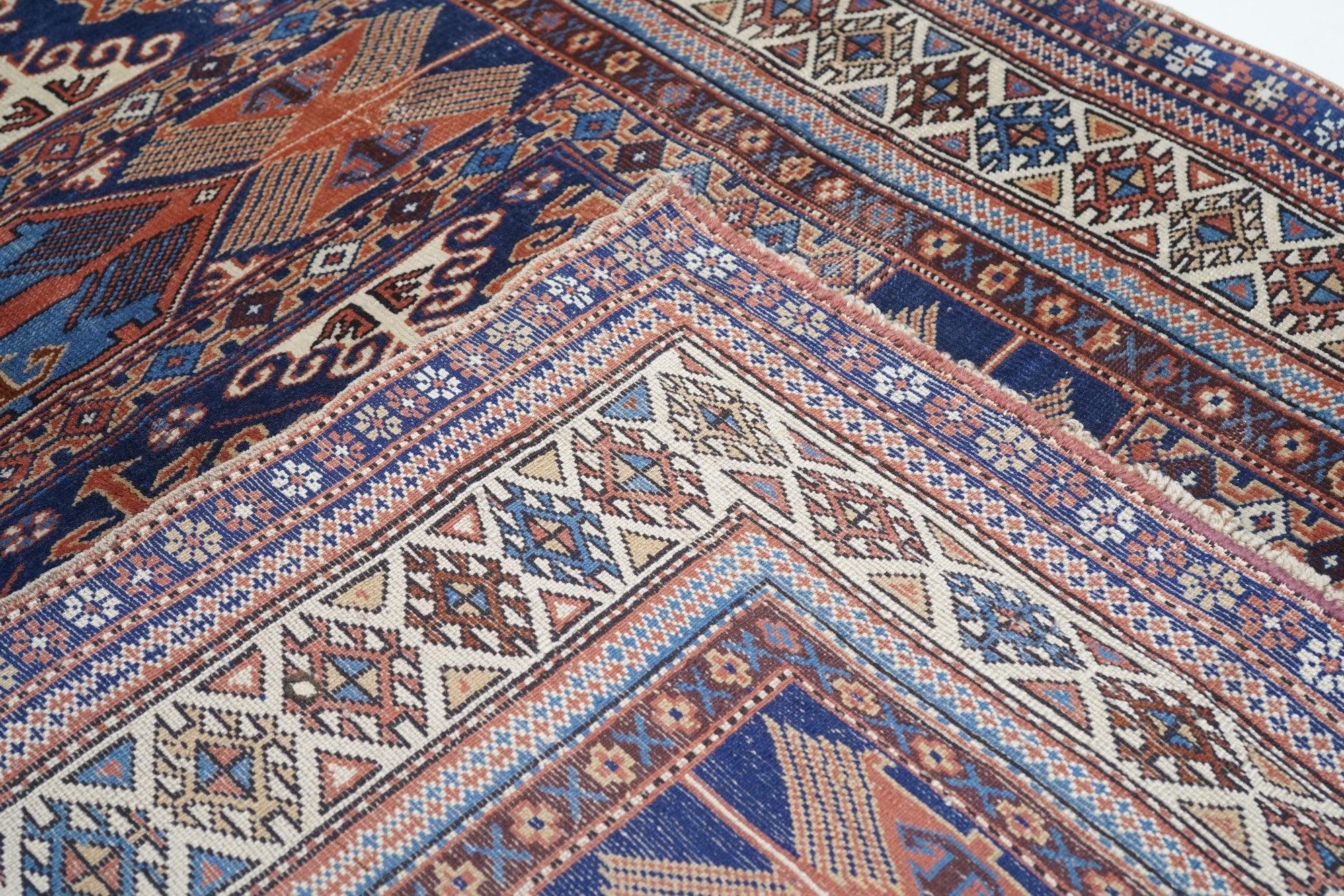 Antique Caucasian Rug 5'5'' x 7'5'' For Sale 1