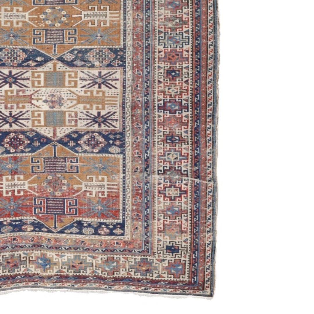 Antiker Kaukasus-Teppich, CIRCA 1880 (Handgewebt) im Angebot