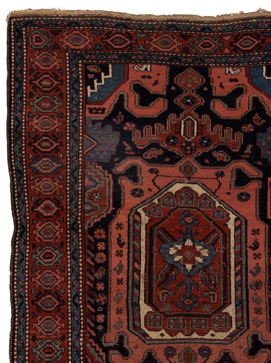 Antique Caucasian Rug In Good Condition For Sale In Los Angeles, CA