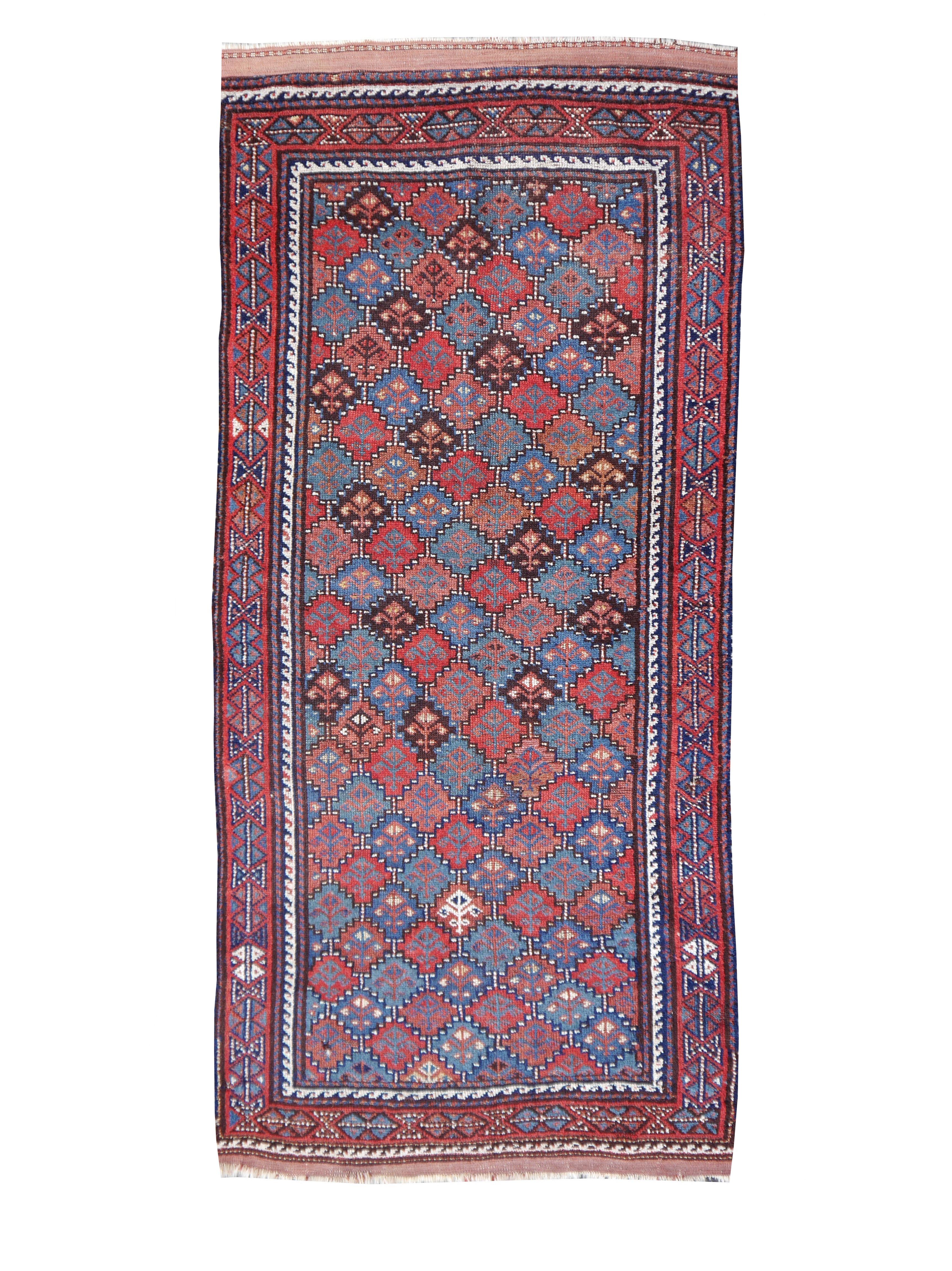 Wool Antique Caucasian Rug For Sale