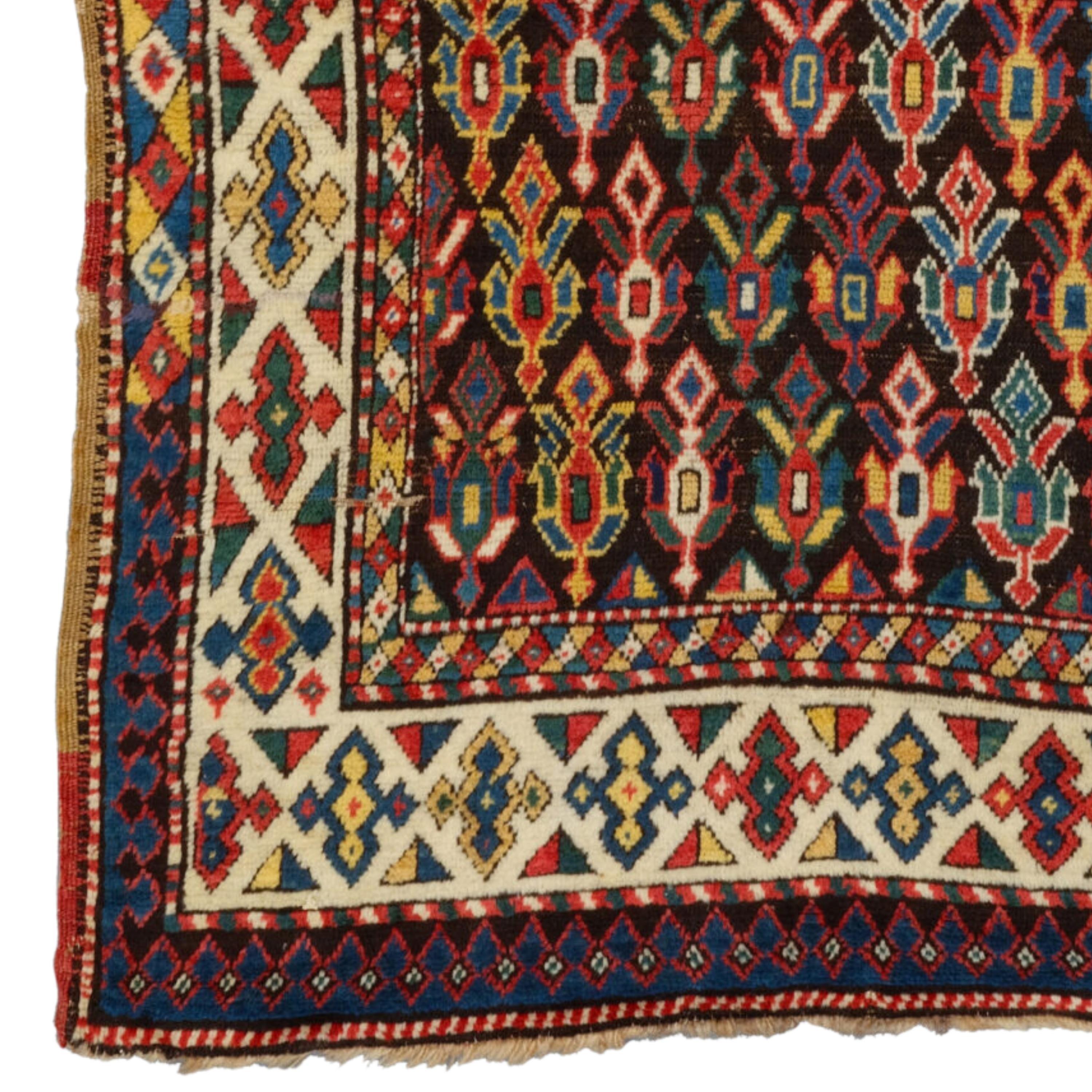 Antique Caucasian Rug - Late Of The 19th Century Caucasian Rug. in Good Condition. Size 107 x 220 (3,51 - 7,21 ft)

If you want to add a historical touch to your home or office, this late 19th-century Caucasian rug is for you. This carpet dazzles