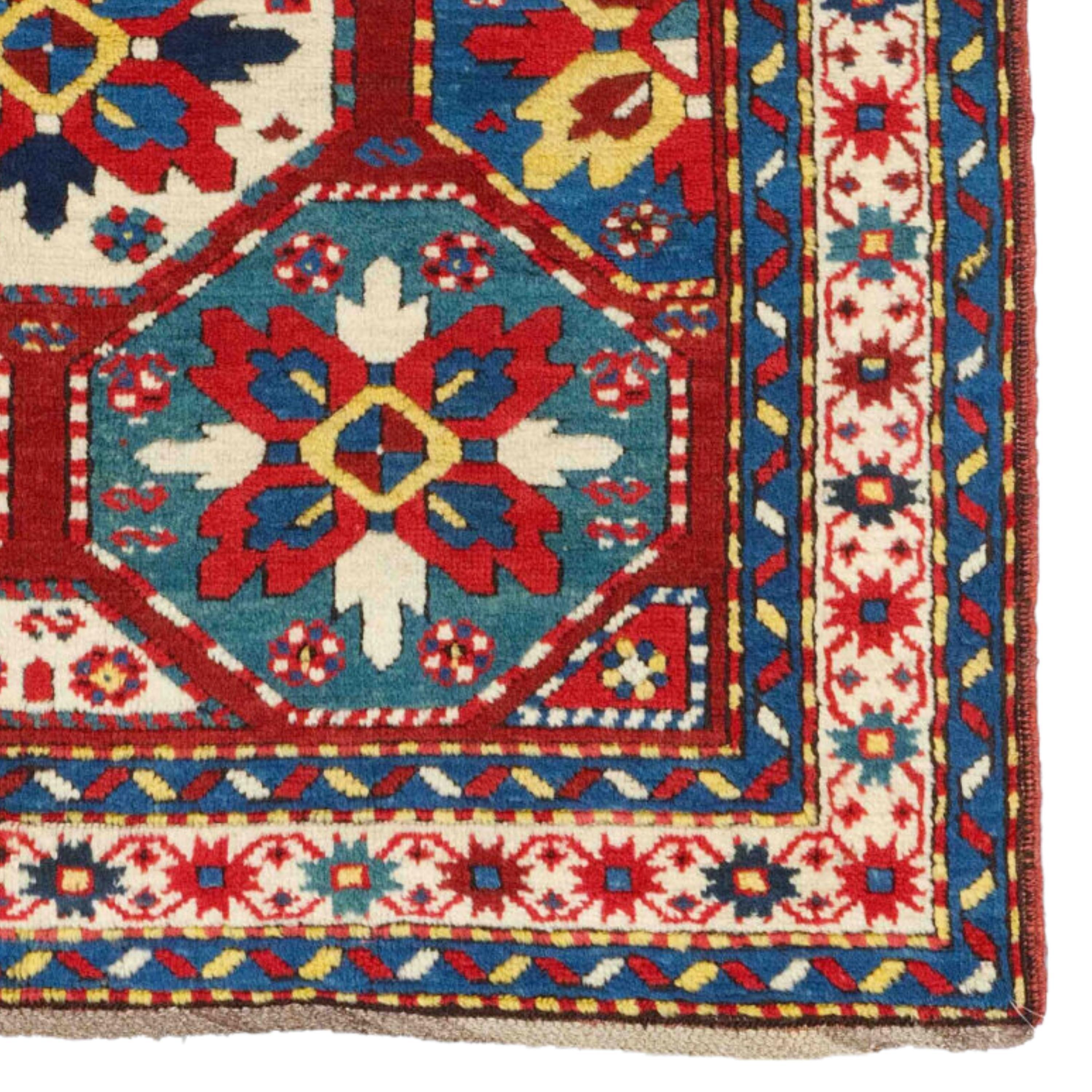 Antique Caucasian Rug - Middle of 19th Century Eagle Group Caucasian Rug For Sale 1