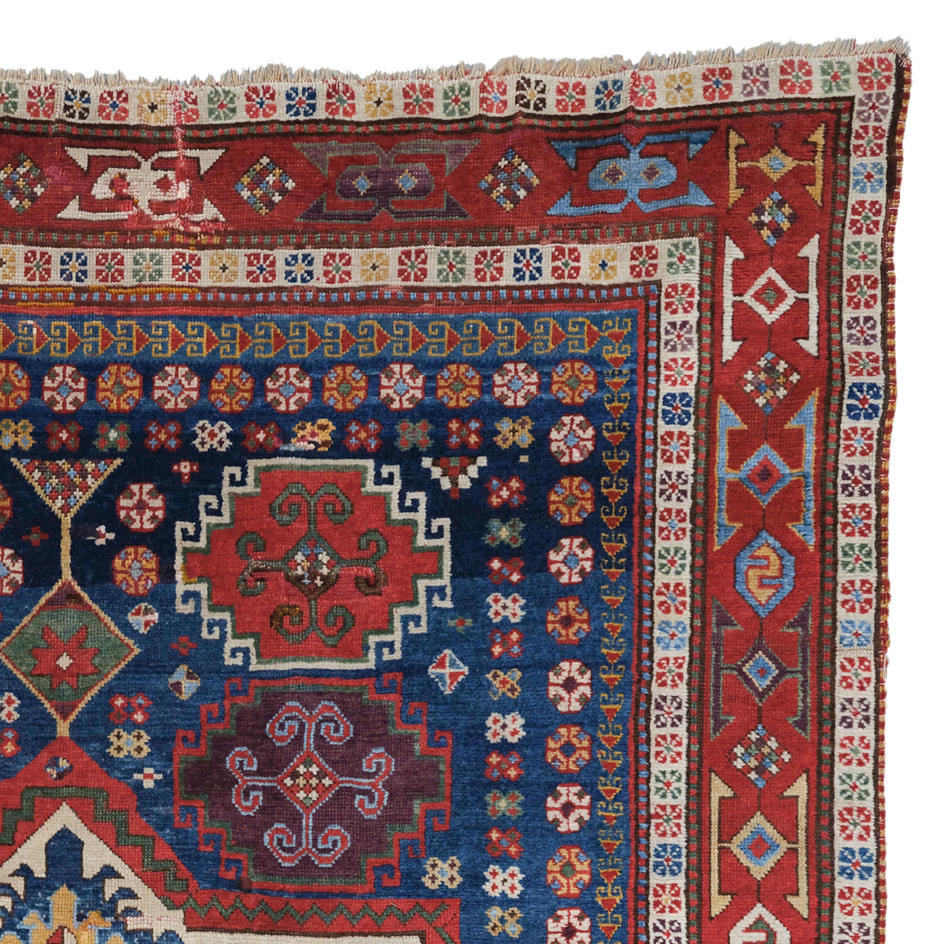 19th Century Antique Caucasian Rug - Rare Caucasian Carpet, Caucasus Rug, Antique Rug For Sale