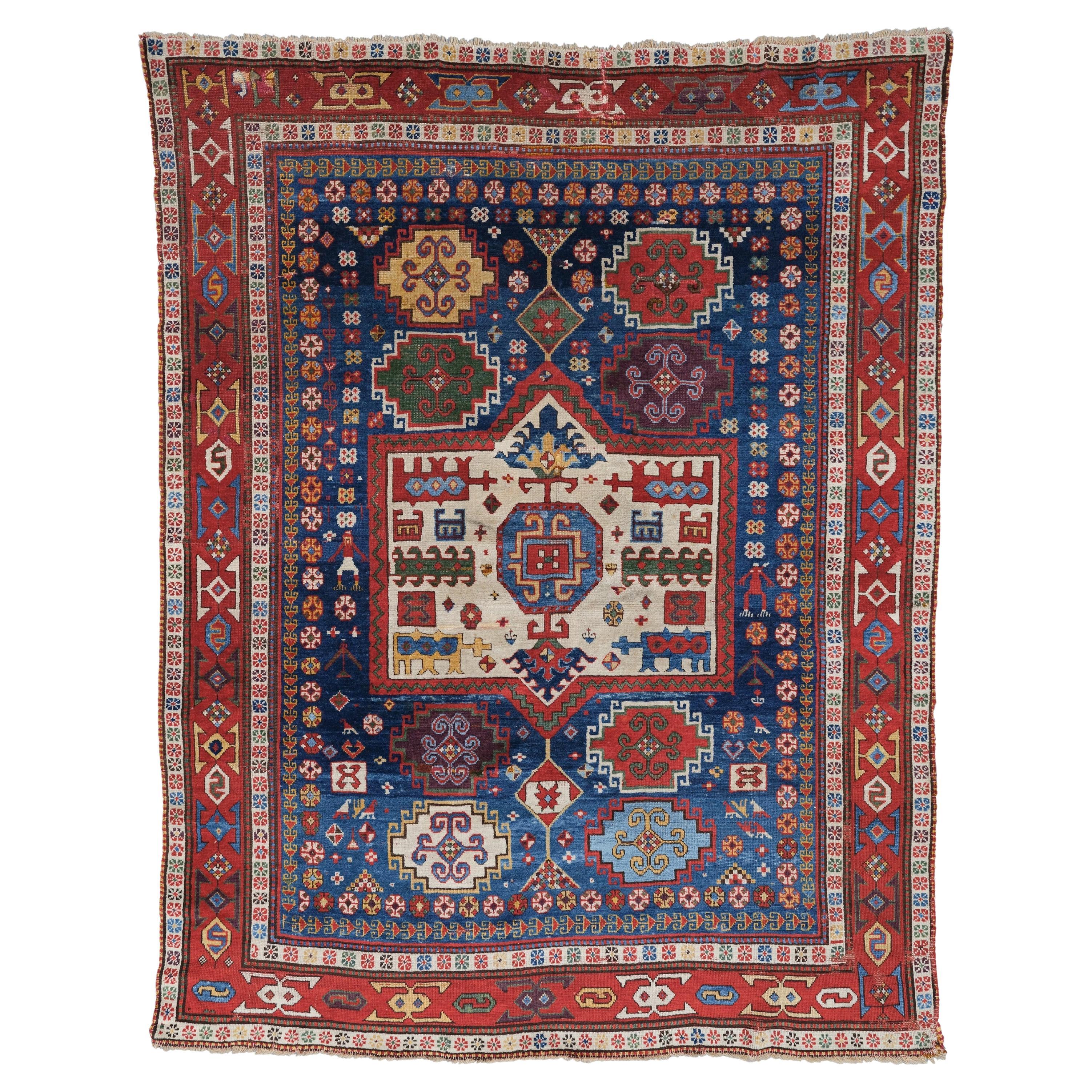 Antique Caucasian Rug - Rare Caucasian Carpet, Caucasus Rug, Antique Rug
