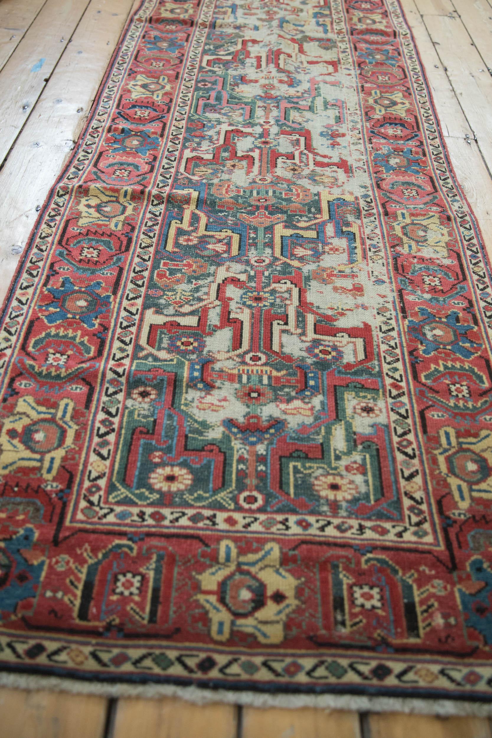 Wool Antique Caucasian Rug Runner For Sale