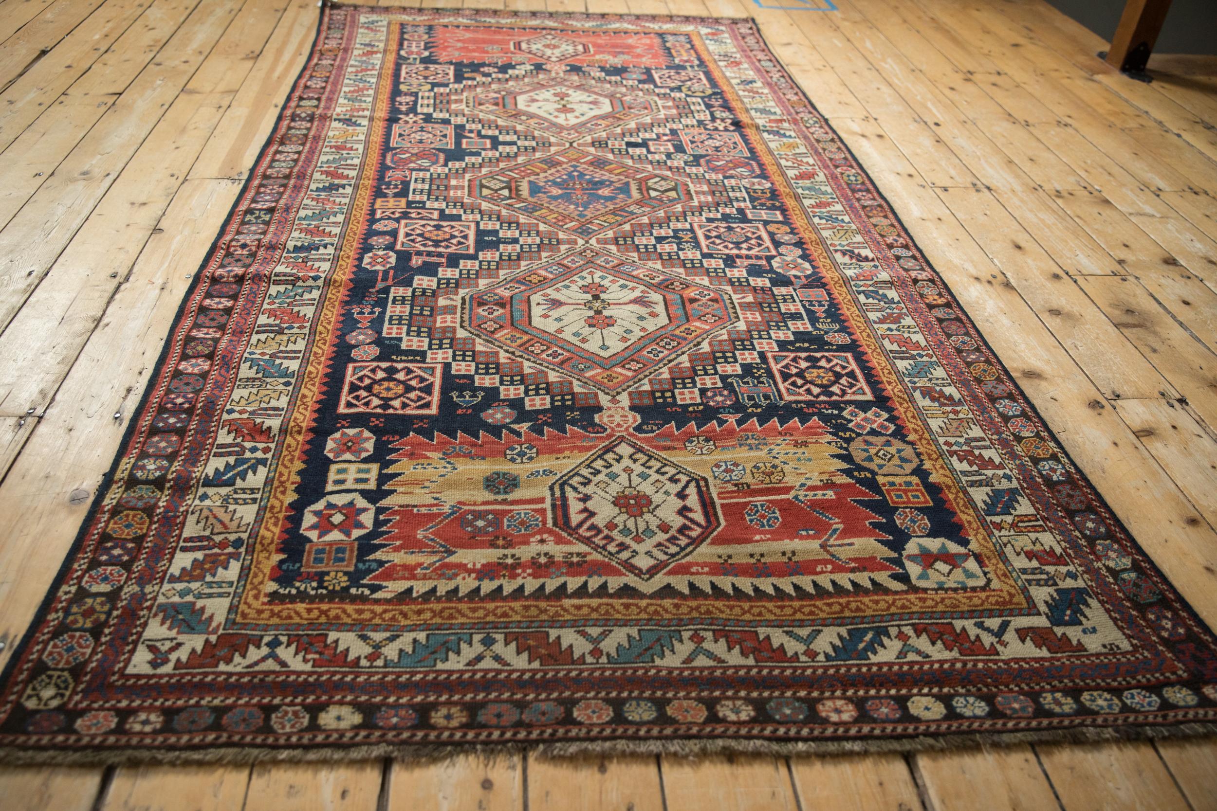 Laine Tapis de course caucasien antique en vente