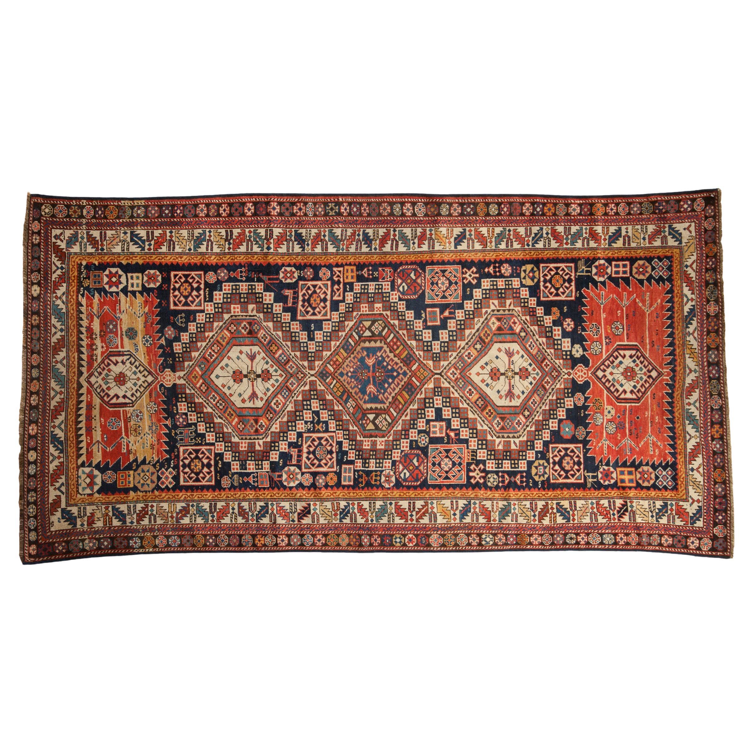 Antique Caucasian Rug Runner