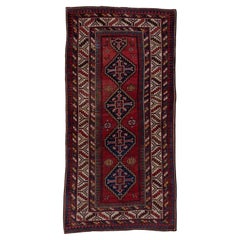Antique Caucasian Rug, Saturated Colors