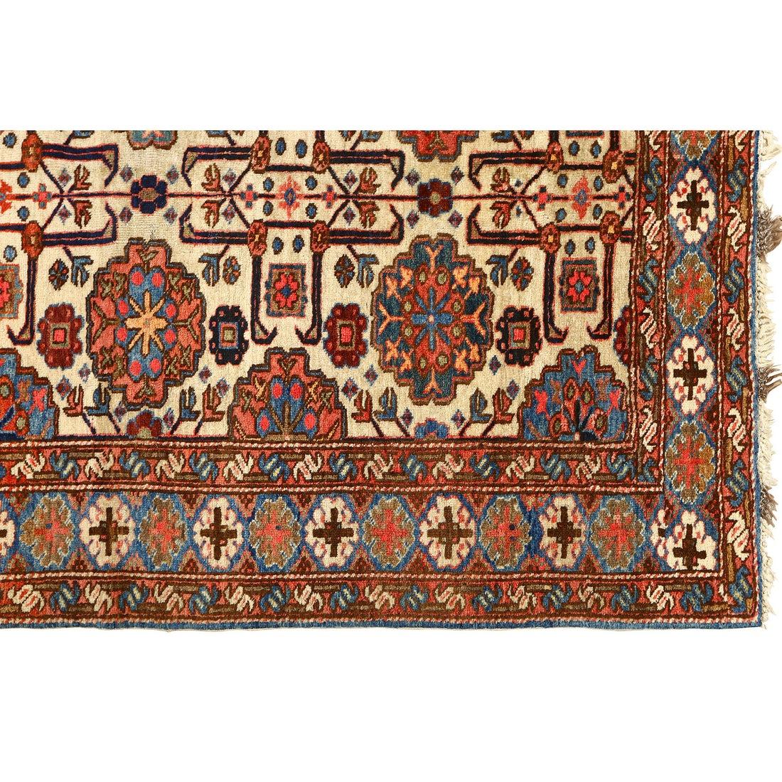 Noué à la main Tapis du Caucase ancien - Taille : 8'10x5'7 en vente