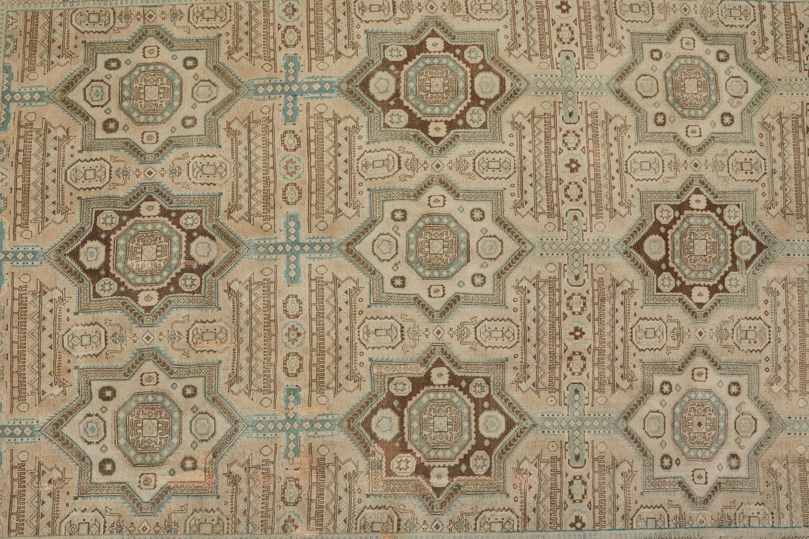1960/70’s Persian Ardebil Rug Tribal Style with Turquoise 2