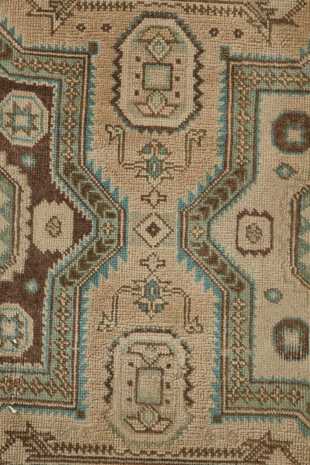1960/70’s Persian Ardebil Rug Tribal Style with Turquoise 8