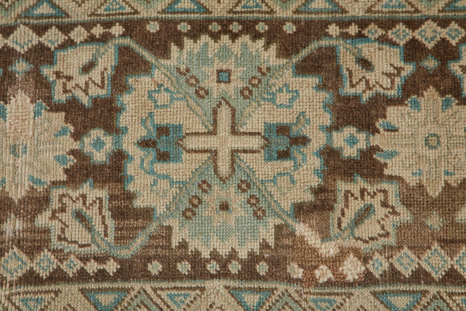 1960/70’s Persian Ardebil Rug Tribal Style with Turquoise 10