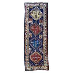 Tapis de couloir caucasien ancien 2,93 m x 0,99 m