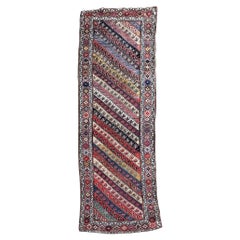 Tappeto caucasico antico 3,28 m x 0,86 m