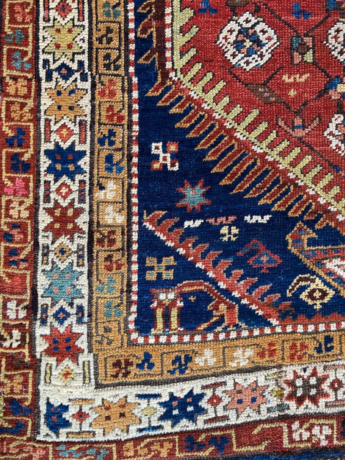 Early 20th Century Antique Caucasian Runner For Sale