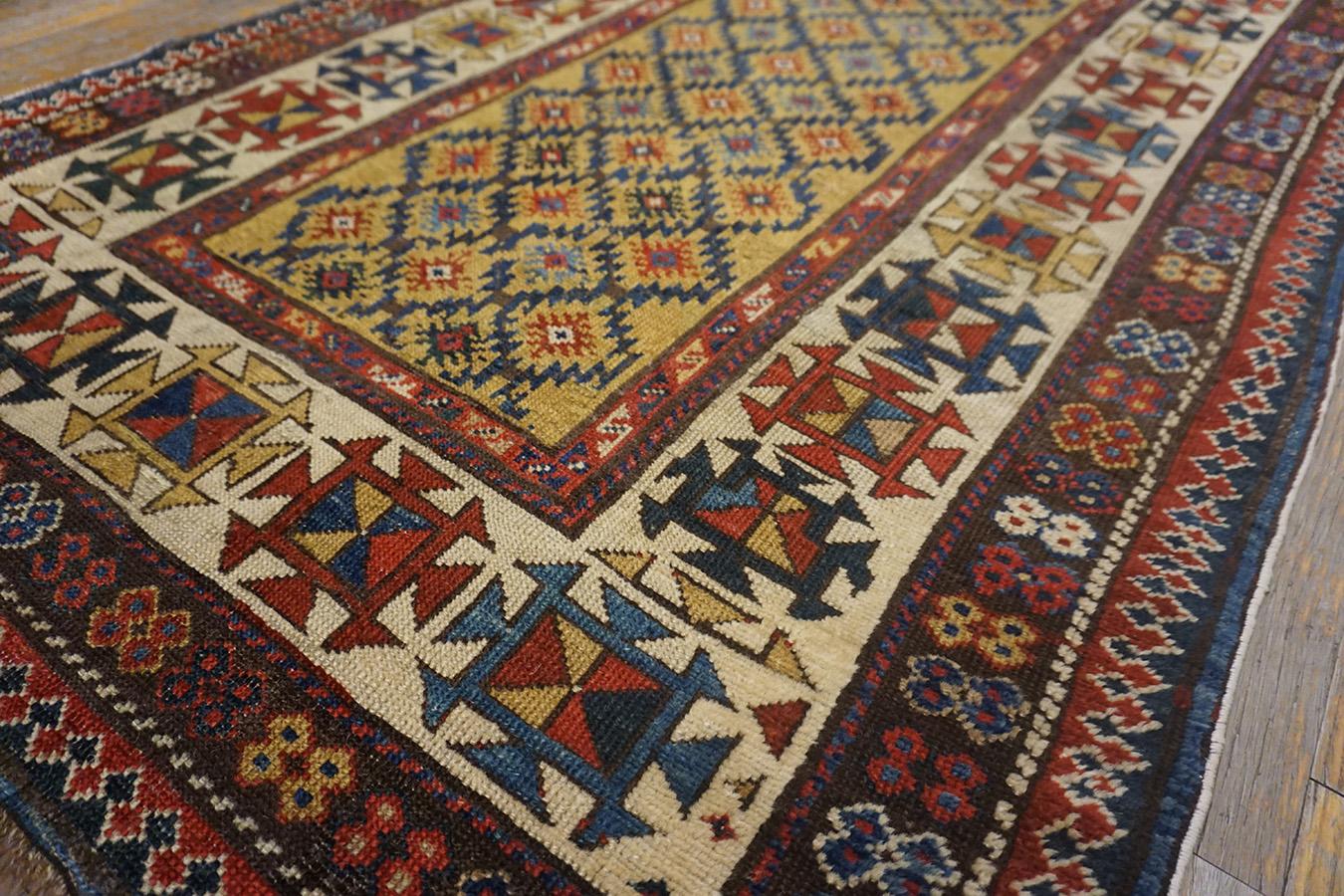 Hand-Knotted Late 19th Century Century Caucasian Talish Carpet ( 3'4