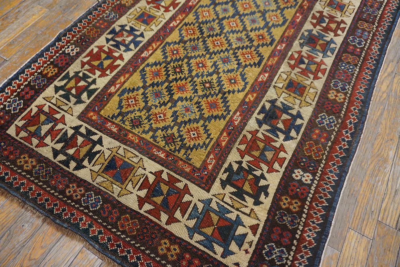 Late 19th Century Century Caucasian Talish Carpet ( 3'4