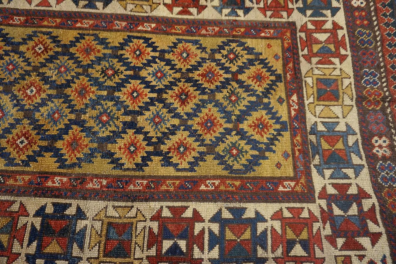 Wool Late 19th Century Century Caucasian Talish Carpet ( 3'4