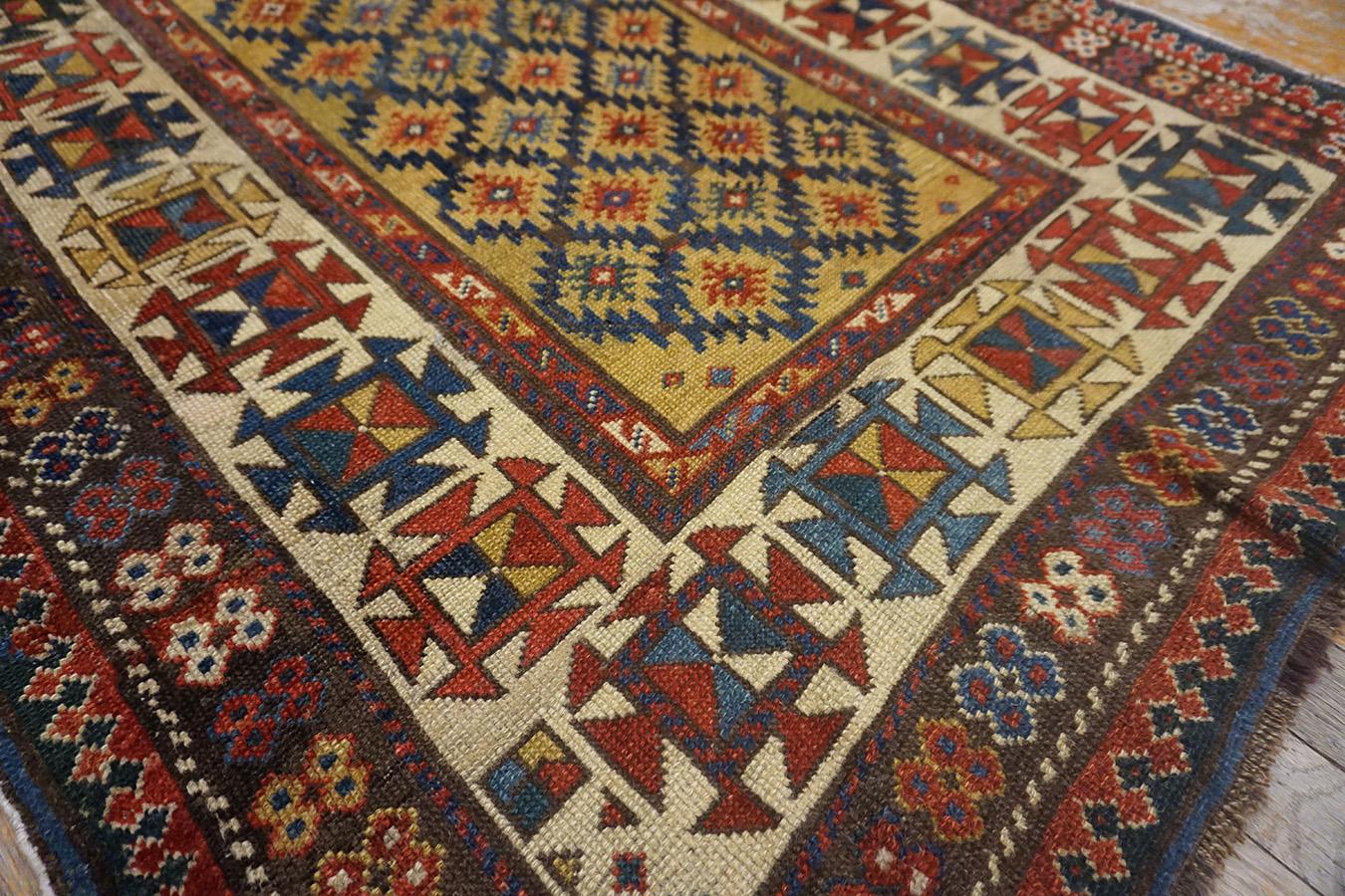 Late 19th Century Century Caucasian Talish Carpet ( 3'4