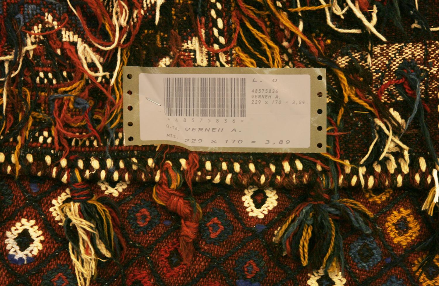 Antiker kaukasischer rostfarbener Woll-Verneh mit All-Over-Fuß, ca. 1890 im Zustand „Gut“ im Angebot in Ferrara, IT
