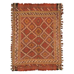 Antique Caucasian Rust Wool Verneh with All-Over Field, ca. 1890