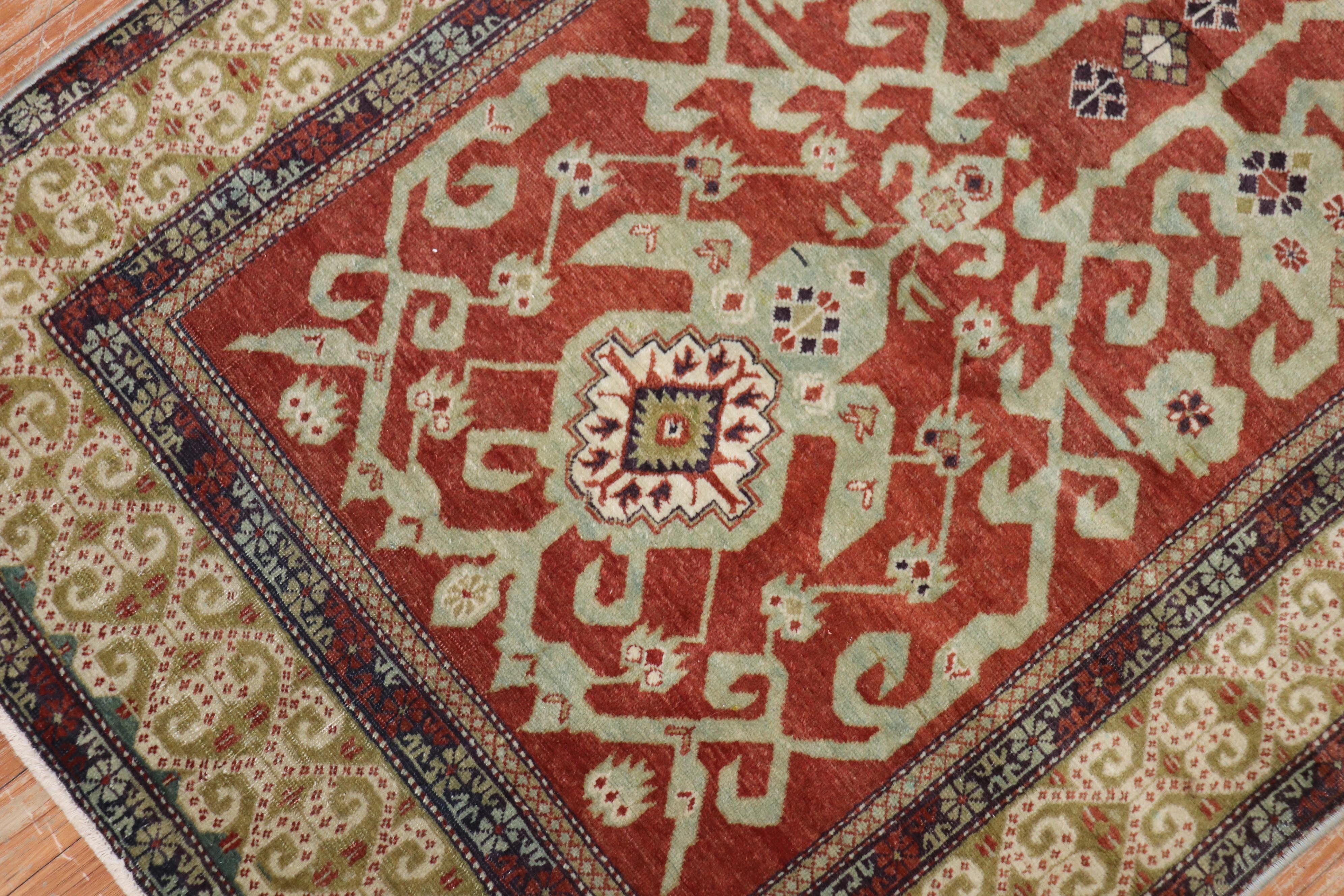 Hand-Woven Antique Caucasian Rustic Shirvan Rug For Sale