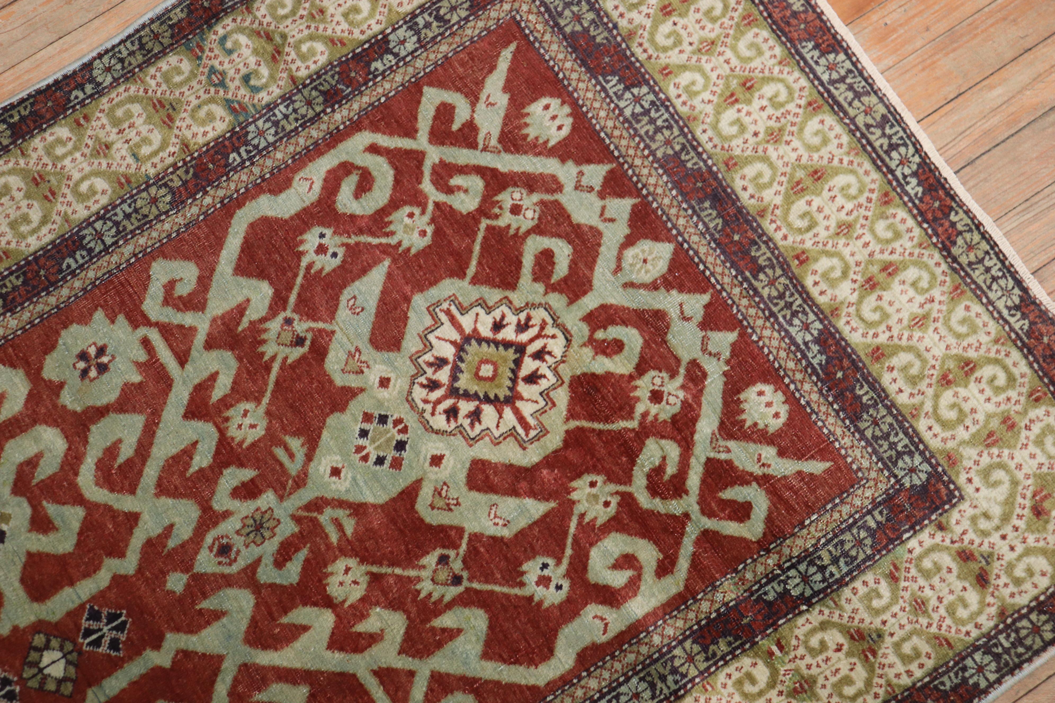 Antique Caucasian Rustic Shirvan Rug In Good Condition For Sale In New York, NY