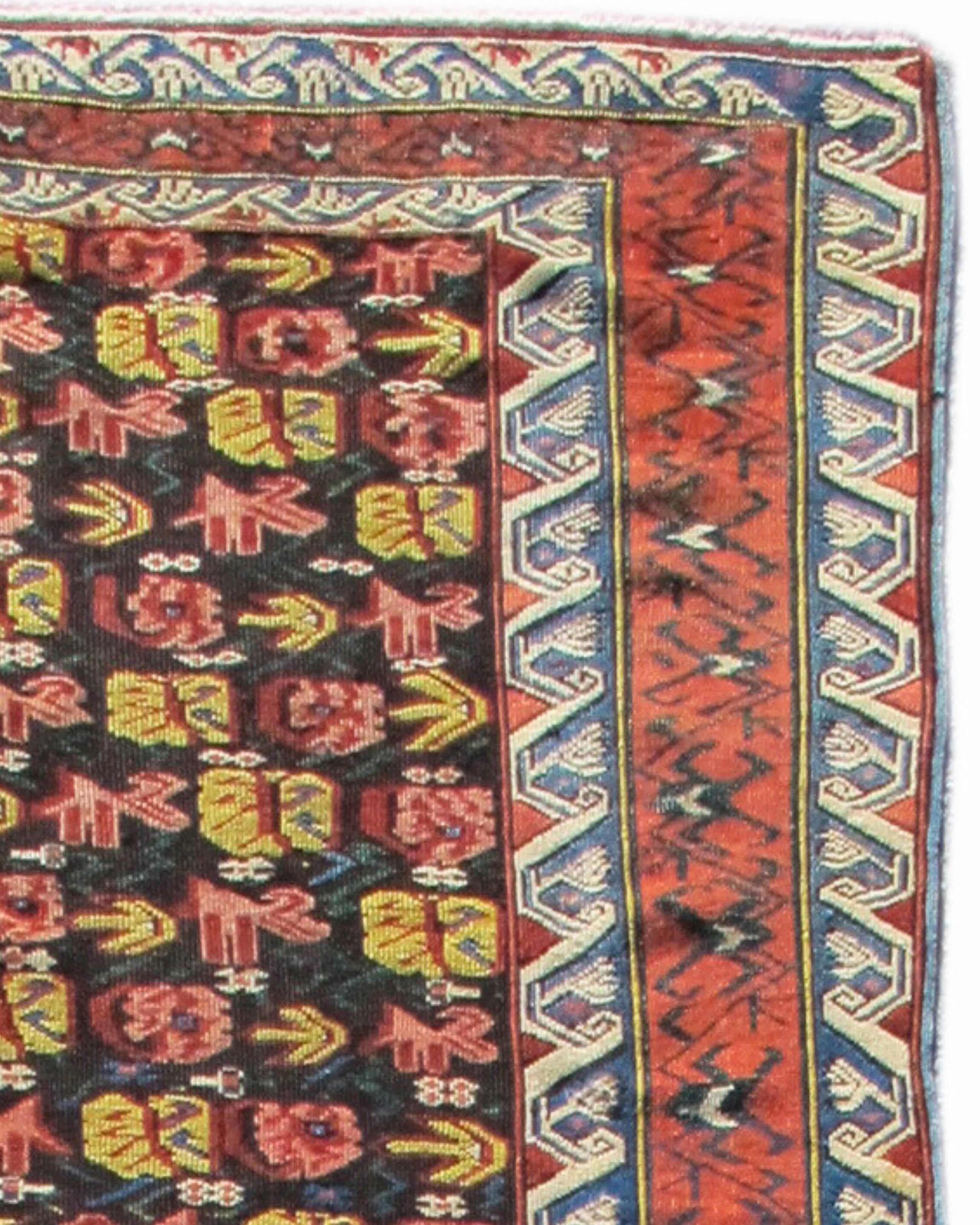 Antiker kaukasischer Seichor-Kuban-Teppich, spätes 19. Jahrhundert (Kaukasisch) im Angebot