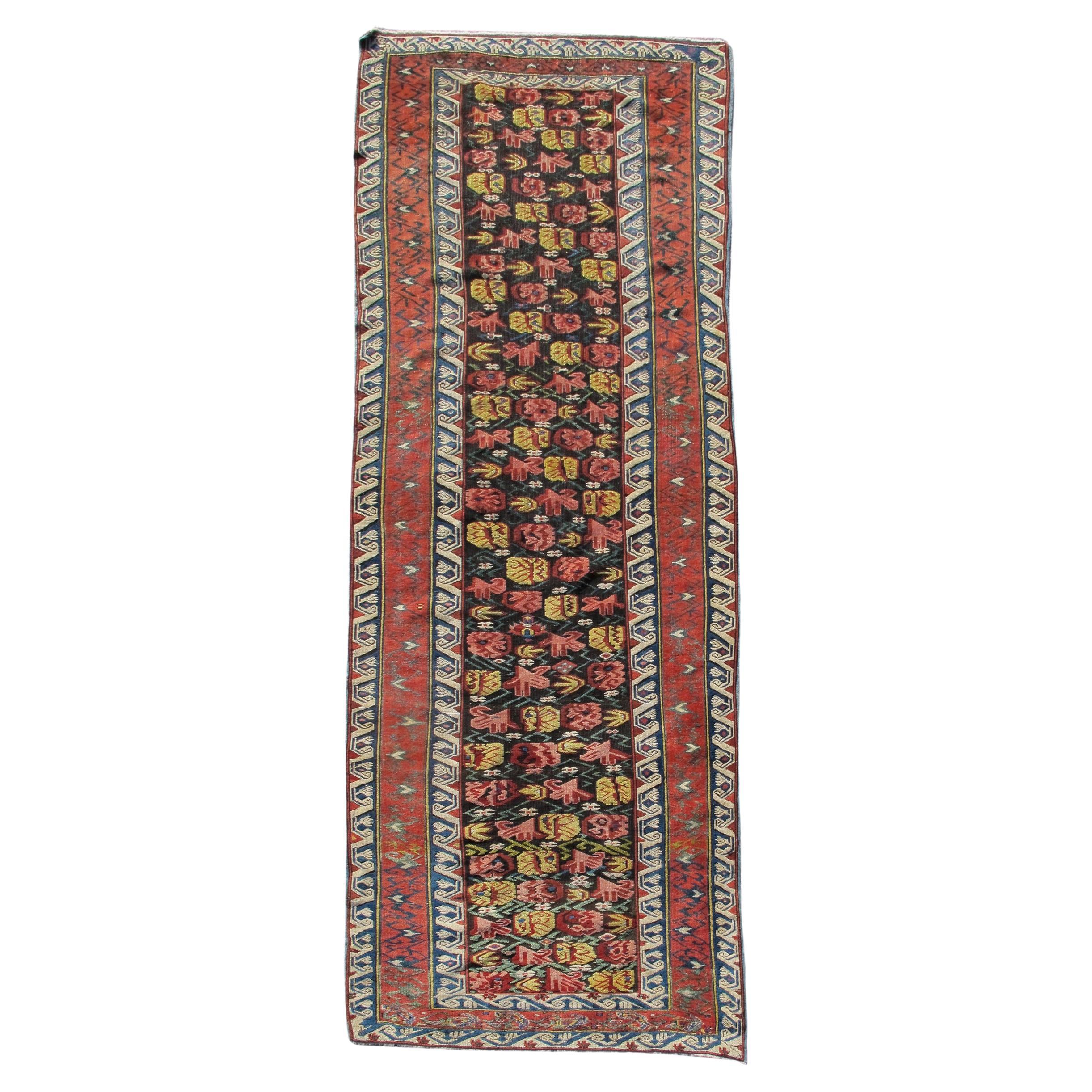 Antique Caucasian Seichor Kuba Rug, Late 19th Century For Sale