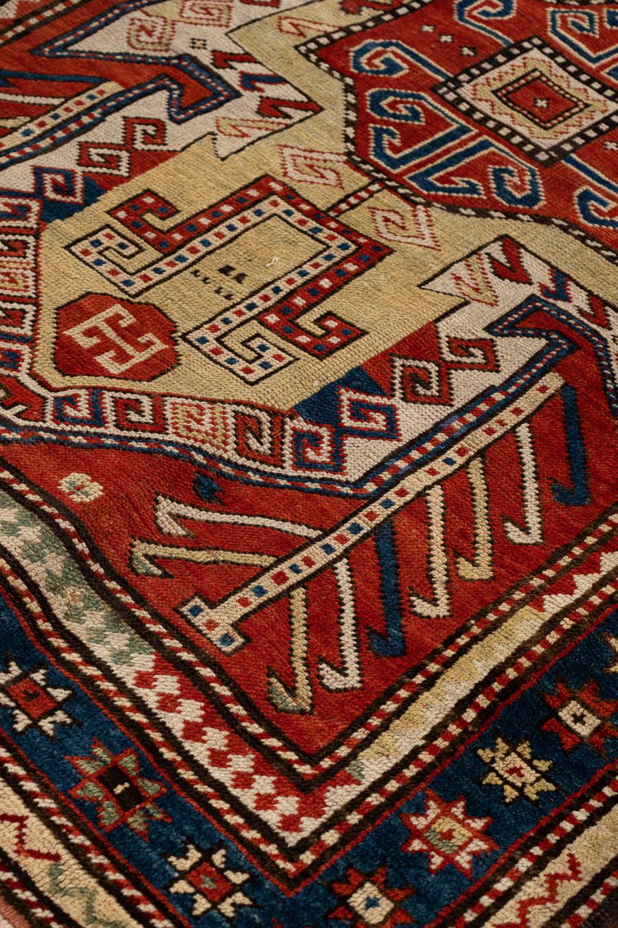 Persian Antique Caucasian Sewan Kazak Rug  For Sale
