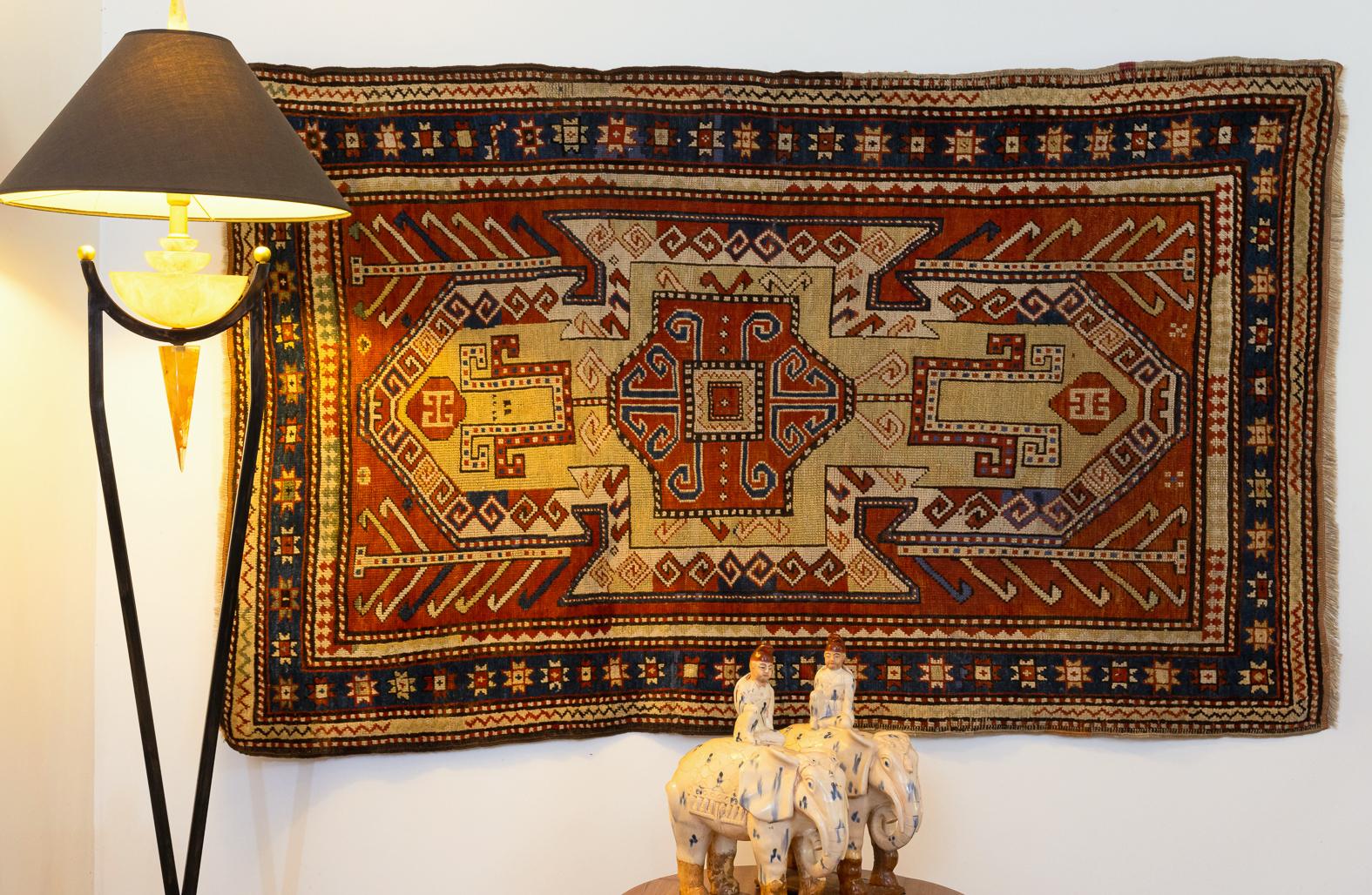 Antique Caucasian Sewan Kazak Rug  In Excellent Condition For Sale In Barueri, SP, BR