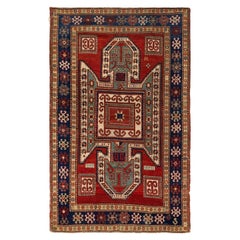 Antique Caucasian Sewan Sevan Kazak Rug Circa 1880