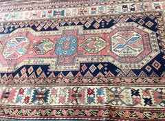 Antique Caucasian Seychour Rug, 4'6" × 10'4"