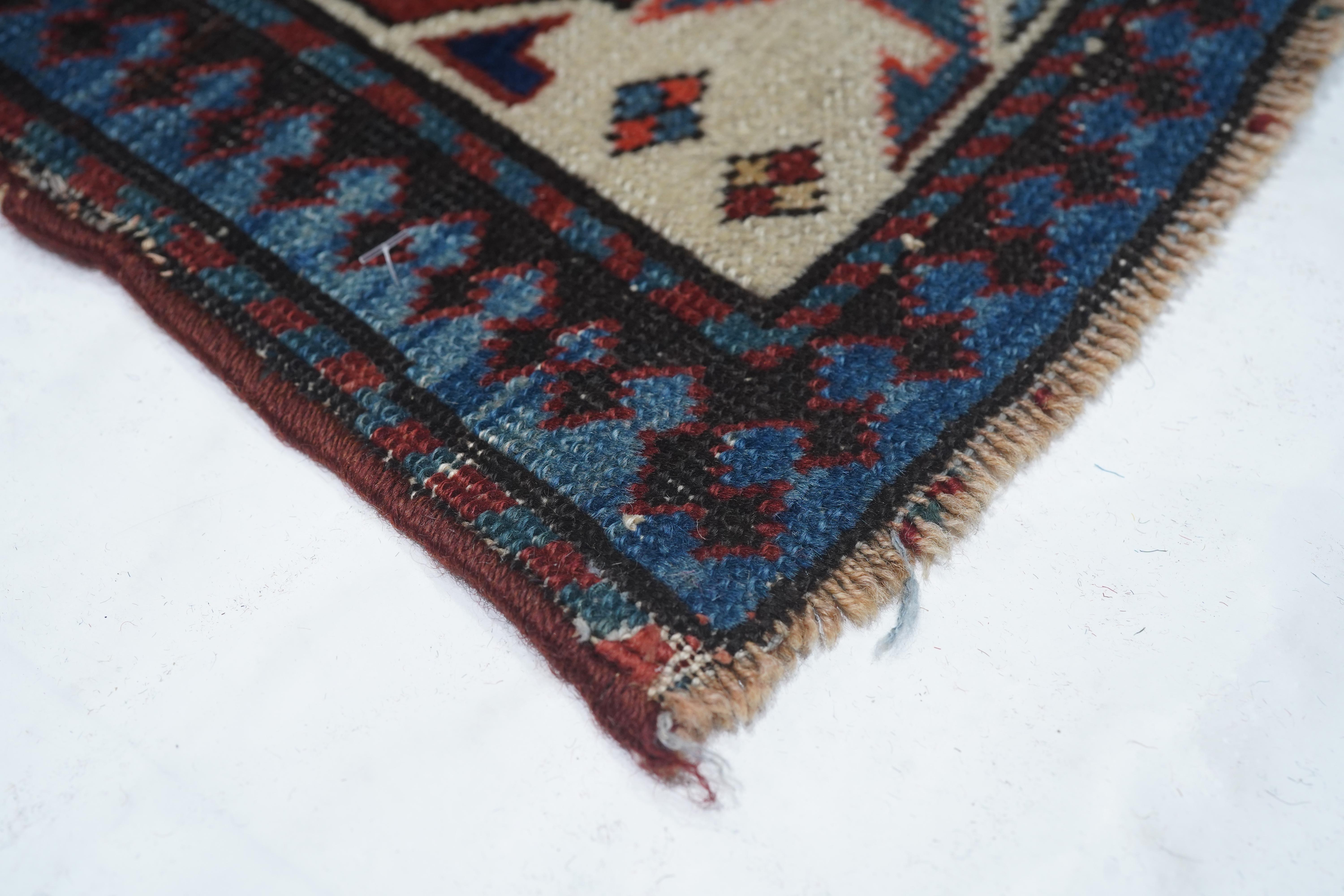 Antique Caucasian Shirvan Area Rug 3'6