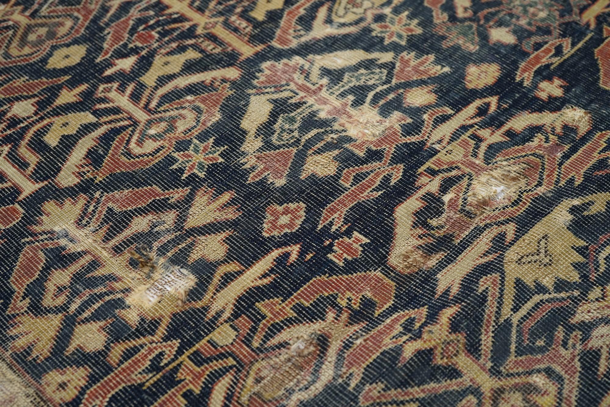Tapis Shirvan caucasien ancien 4'3