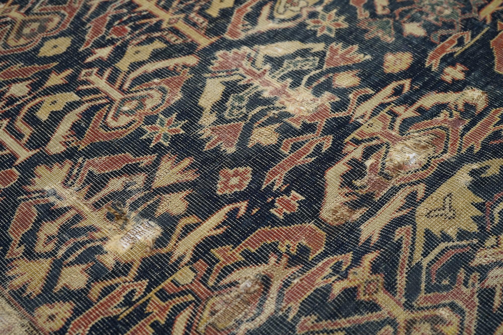 Antique Caucasian Shirvan Area Rug In Good Condition For Sale In New York, NY