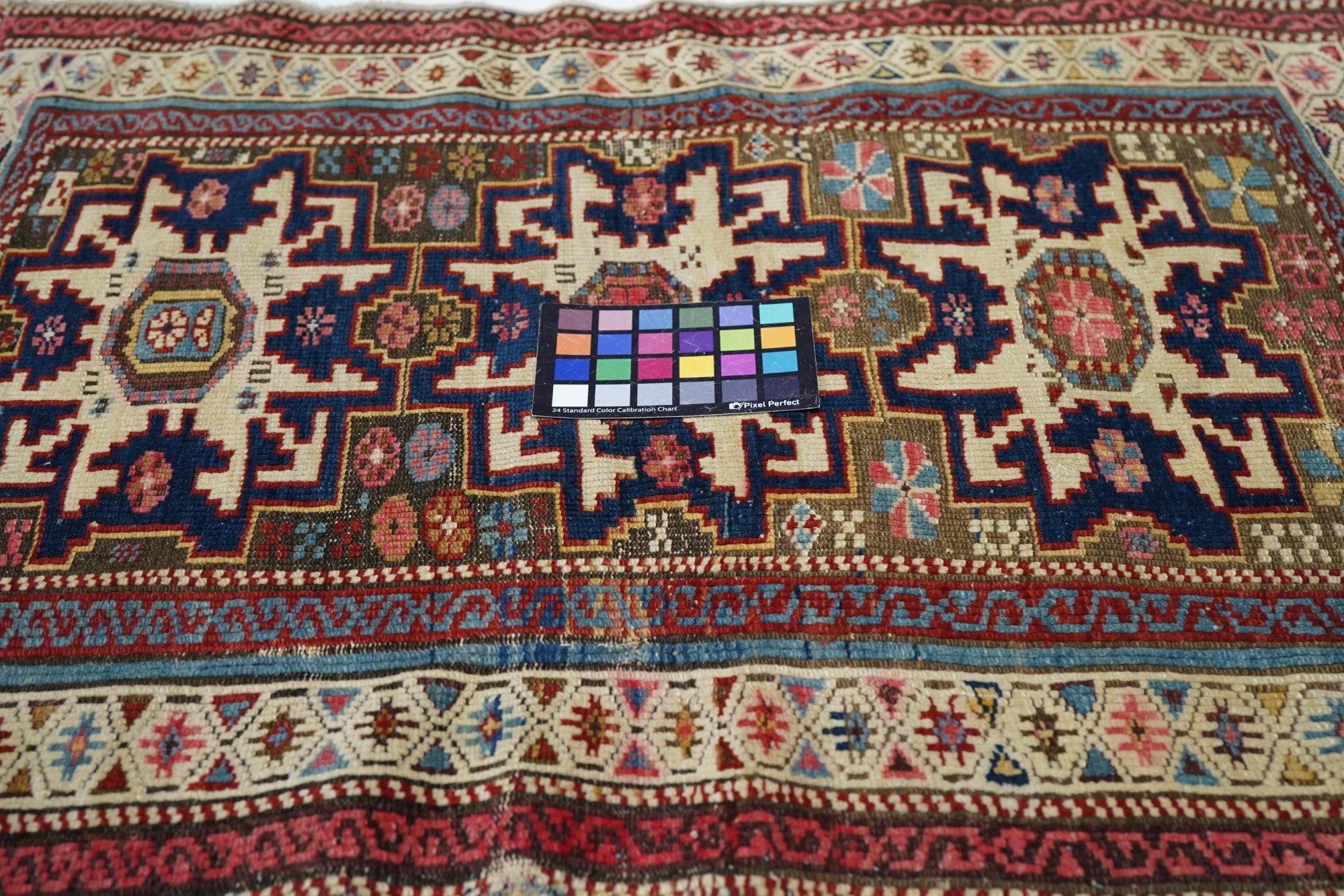 Antique Caucasian Shirvan Area Rug In Good Condition For Sale In New York, NY