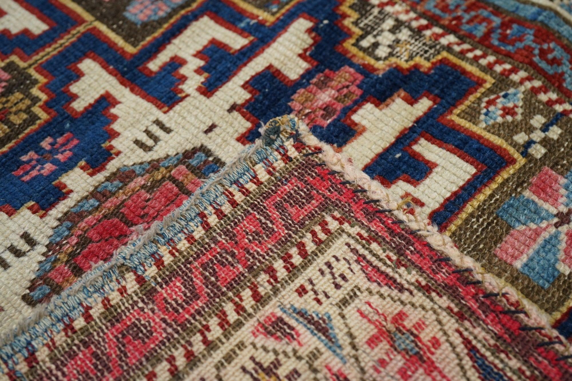 Early 20th Century Antique Caucasian Shirvan Area Rug For Sale