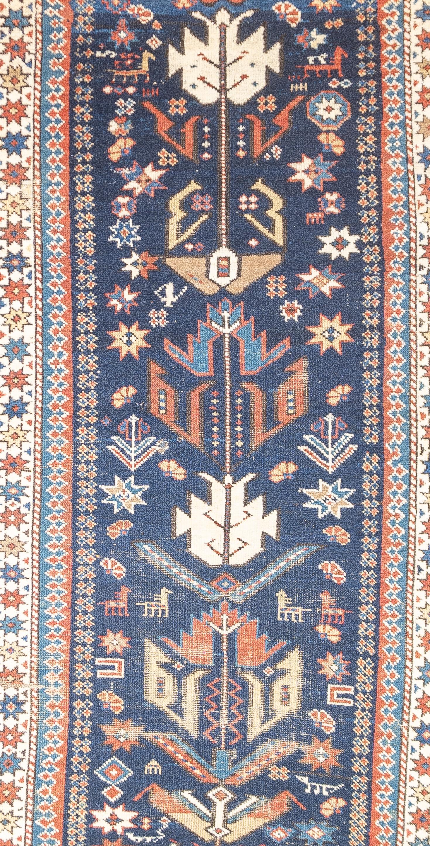 Caucasien Tapis ancien caucasien Shirvan Bijov 2'10 x 6'0