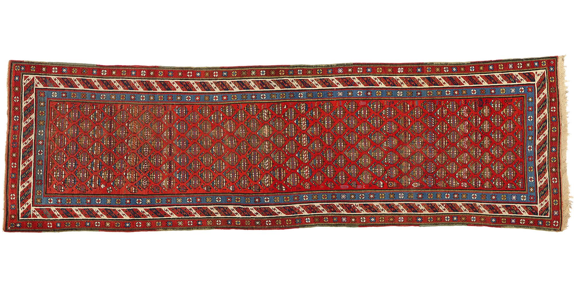 Antique Caucasian Shirvan Boteh Runner with Tribal Style, Hallway Runner For Sale 3