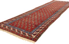 Antique Caucasian Shirvan Boteh Runner with Tribal Style, Hallway Runner