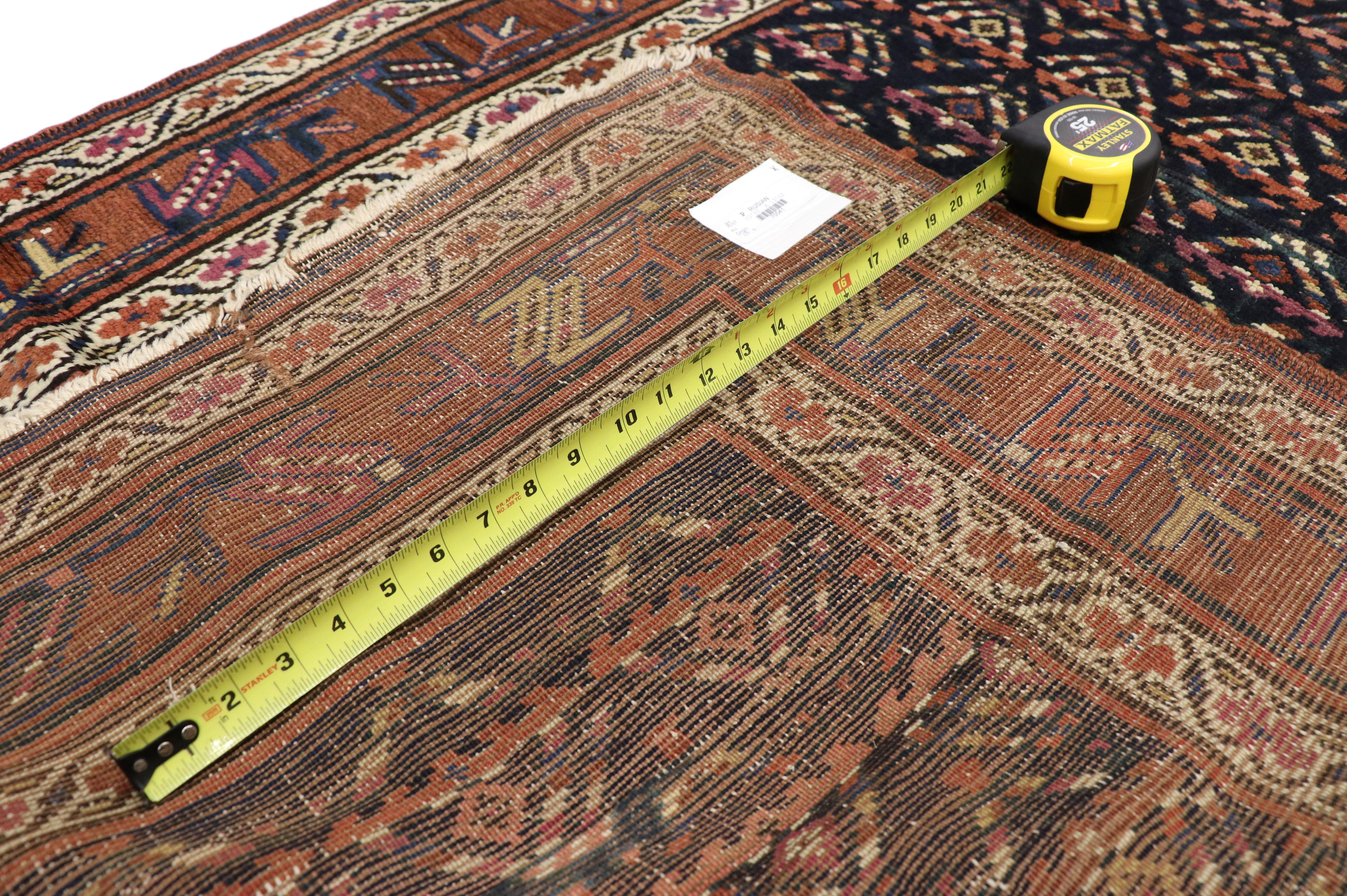 19th Century Antique Caucasian Boteh Shirvan Hallway Runner with Modern Victorian Style For Sale