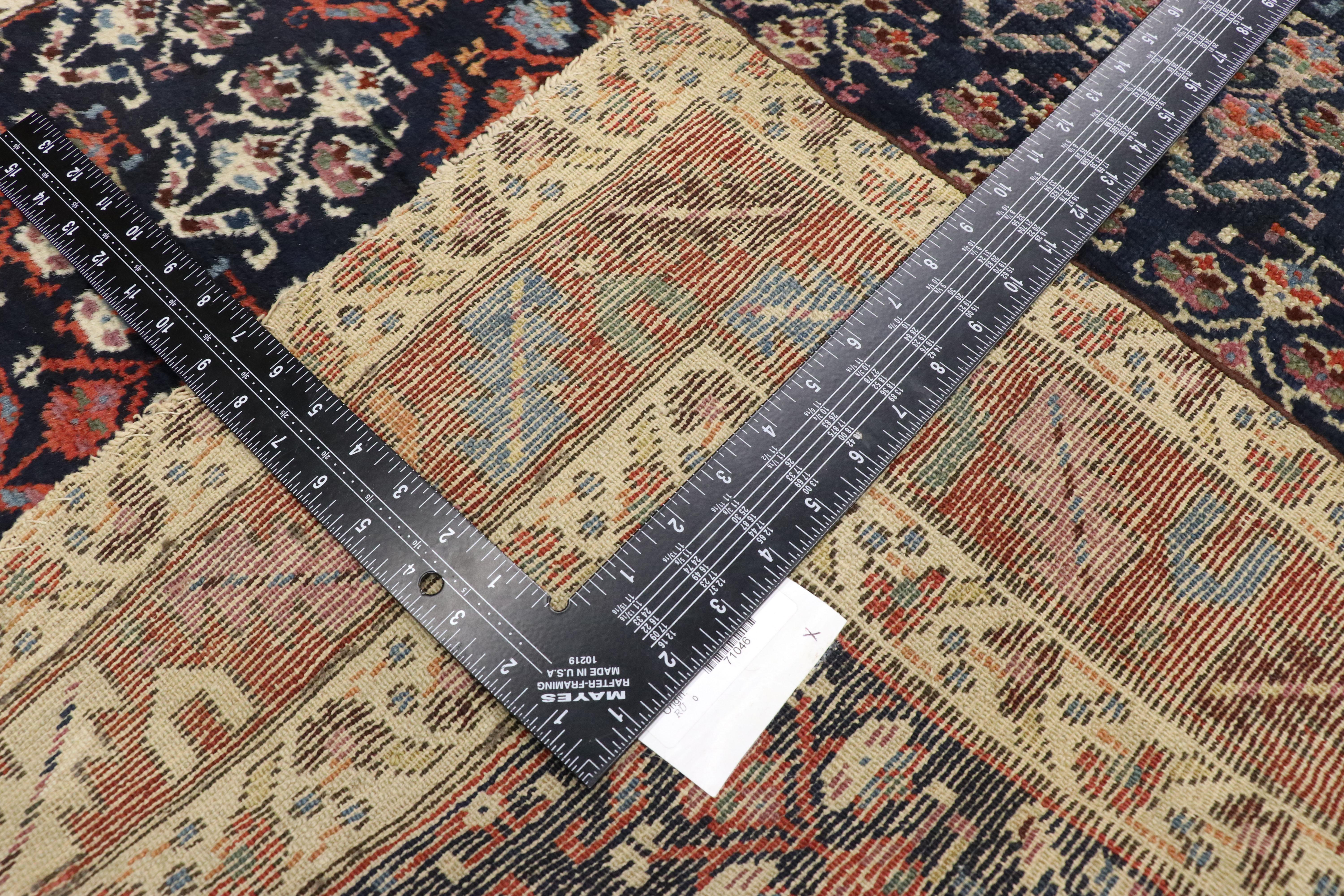 XIXe siècle Tapis de couloir Shirvan caucasien ancien avec motif Boteh et style fédéral moderne en vente