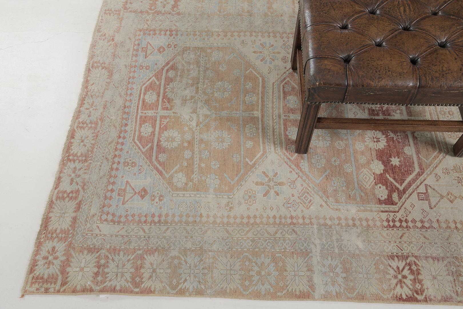 Antique Caucasian Shirvan by Mehraban Rugs In Good Condition For Sale In WEST HOLLYWOOD, CA